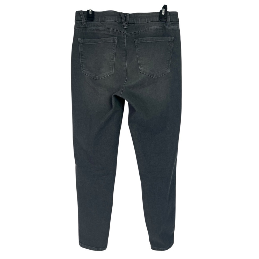 Democracy “Ab” Solution Women’s Gray Jeans Sz 10 Distressed Pockets Stretch - Picture 3 of 13